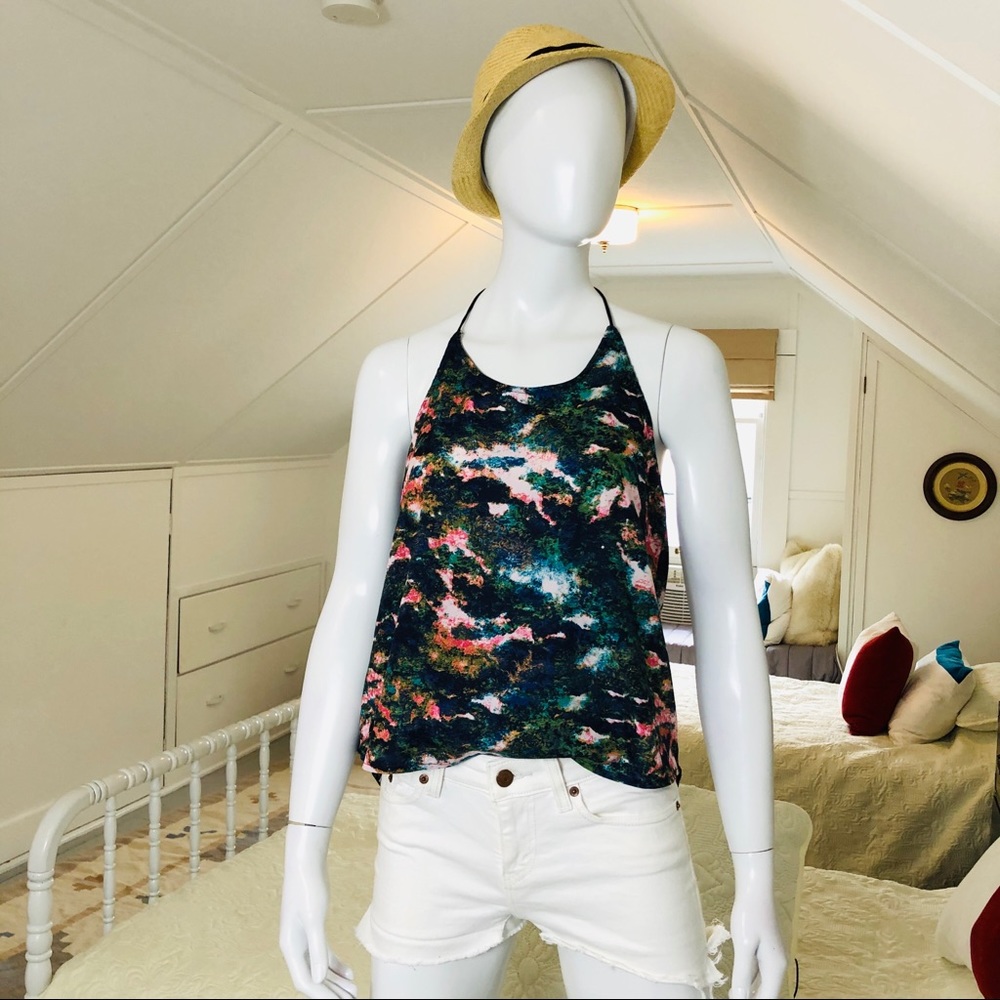 Impressionism watercolor Cami blouse tank